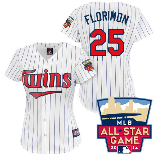 Pedro Florimon #25 mlb Jersey-Minnesota Twins Women's Authentic 2014 ALL Star Home White Cool Base Baseball Jersey